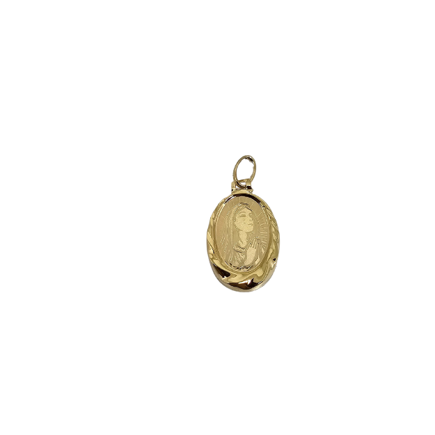 10K Pendentif Homme en or jaune Vierge Marie MBS_010