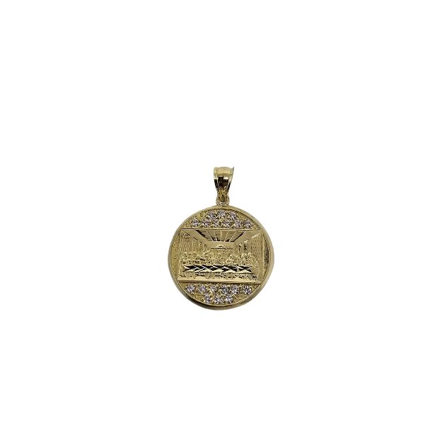 10K Pendentif Homme en or jaune Le dernier souper  ASK-1093