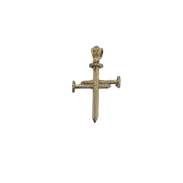 10K OR Pendentif Croix CAL-067