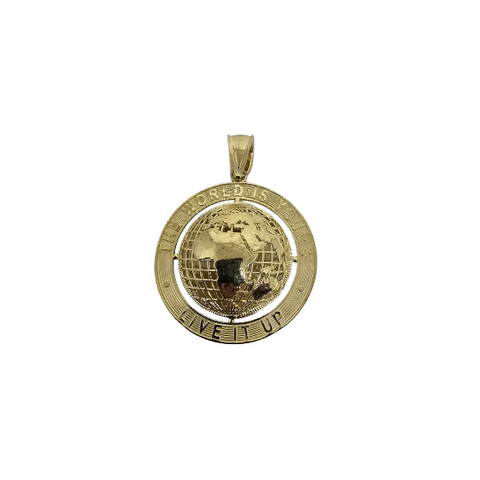 10K Pendentif Homme en or jaune Planete  ASK-1125