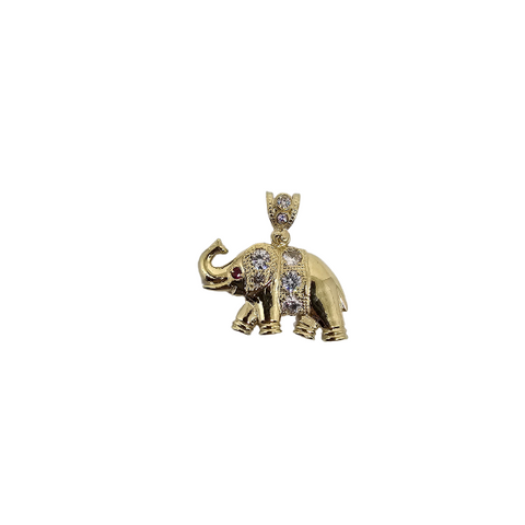 10K Pendentif  en or jaune Elephant CAL-59