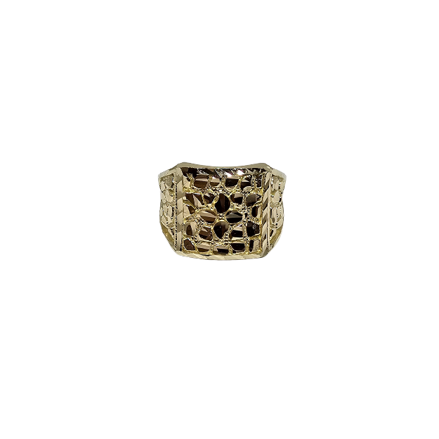 Bague Nugget  en OR 10k pour homme