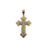 10K Or Jaune Croix Pendentif ASK-1069