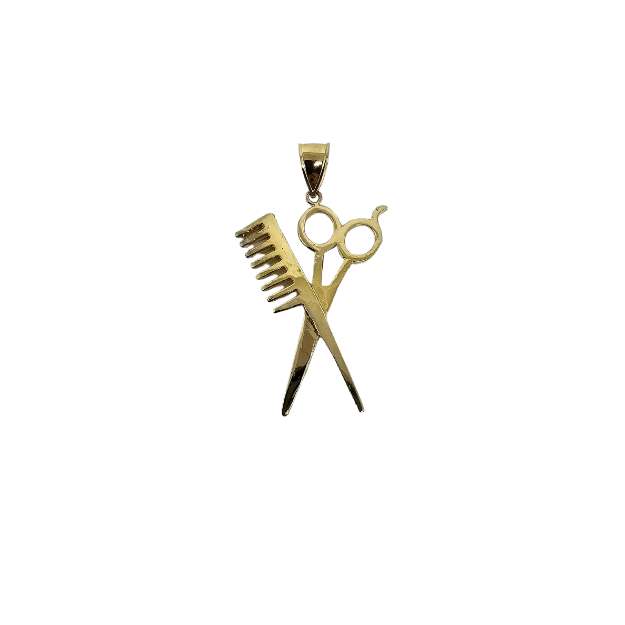 10K Pendentif Homme en or jaune Peigne&ciseau ASK-1101