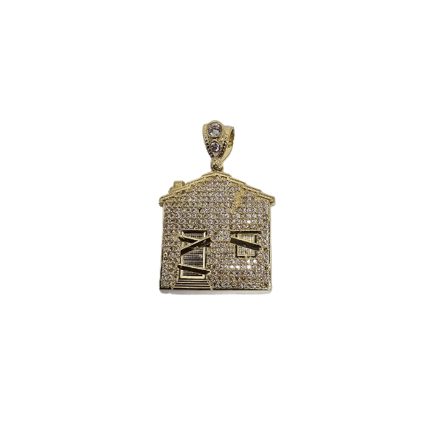 10K Pendentif Homme en or jaune Maison piege  CAL-45