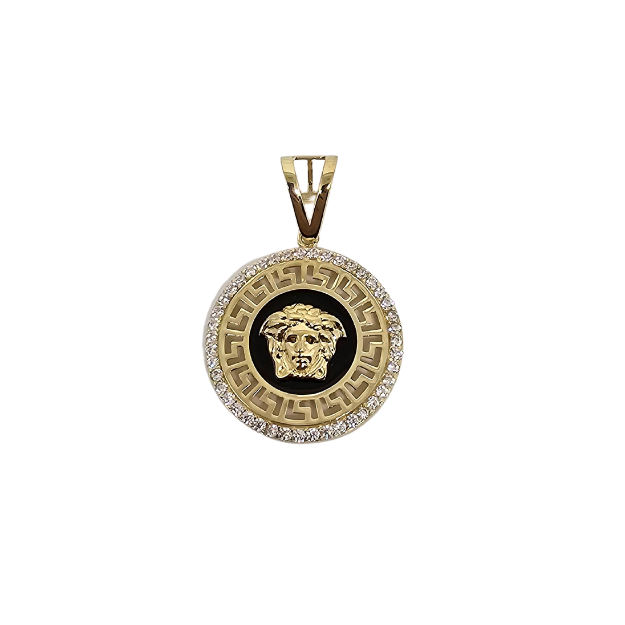 10K Pendentif Homme en or jaune meduse  MBS-1058