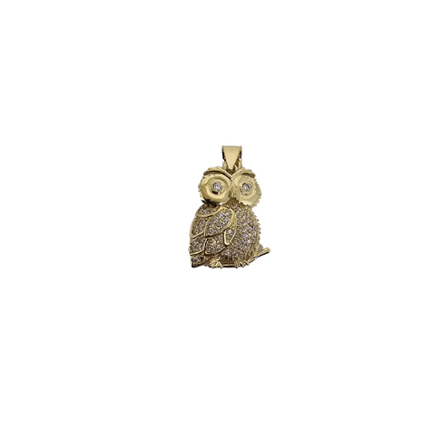 10K Pendentif  en or jaune Hibou   CAL-55