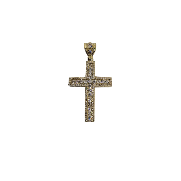 10K OR Pendentif Croix CAL-070