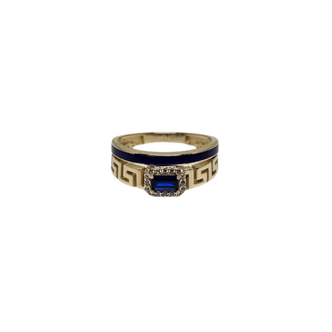 10k Or Meduse bleu Bague HRT_02