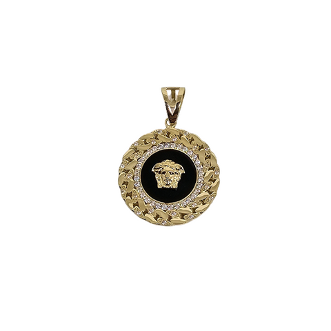 10K Pendentif Homme en or jaune meduse  MBS-1054