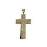 10K Or Jaune Croix Pendentif ASK-1074