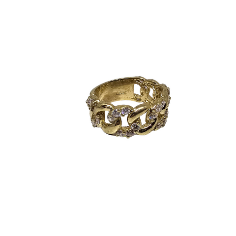 Bague  Miami cuban link  en Or 10k pour homme