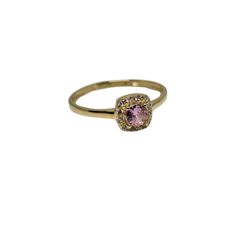 10k Or Bague en pierre rose MBS-1002