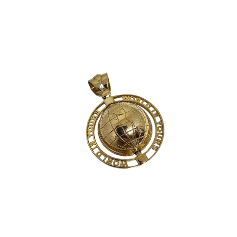 10K Pendentif Homme en or jaune Planete ALM_6