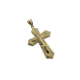 10K Or Jaune Croix Pendentif ASK-1075