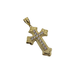 10K Or Jaune Croix Pendentif ASK-1069