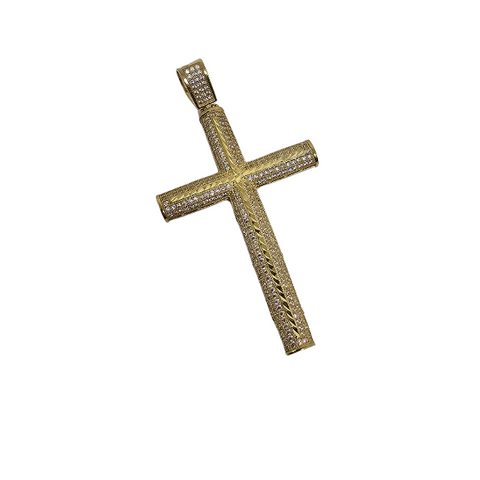 10K Or Jaune Croix Pendentif ASK-1067