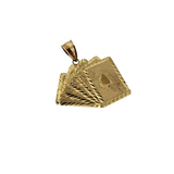 10K Pendentif en or jaune jeux de carte