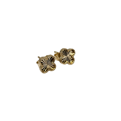 Fleur  en or 10K Boucle d'oreille MBS-1007