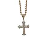 10 Karats Croix  2.5MM Torsade Chaine en or jaune MBS_036