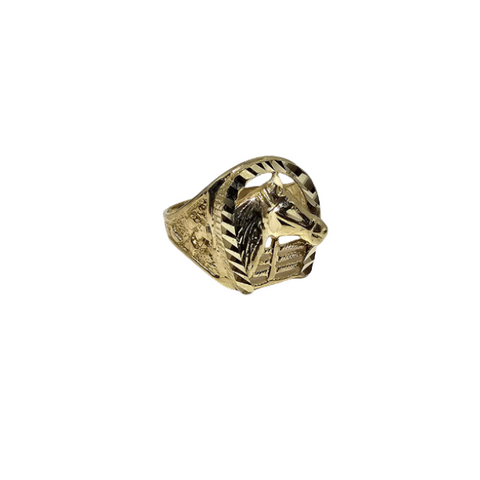 Bague  Cheval en Or 10k pour homme