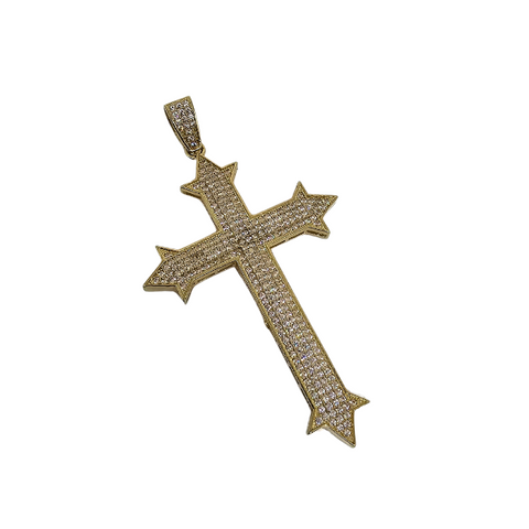 10K Or Jaune Croix Pendentif ASK-1066