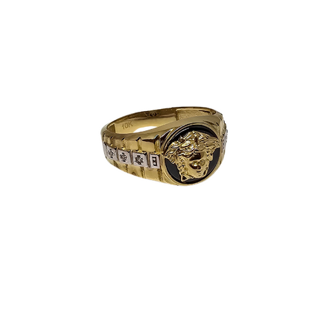 Bague en Or Medusa 10k pour homme-OR QUEBEC - Main Image