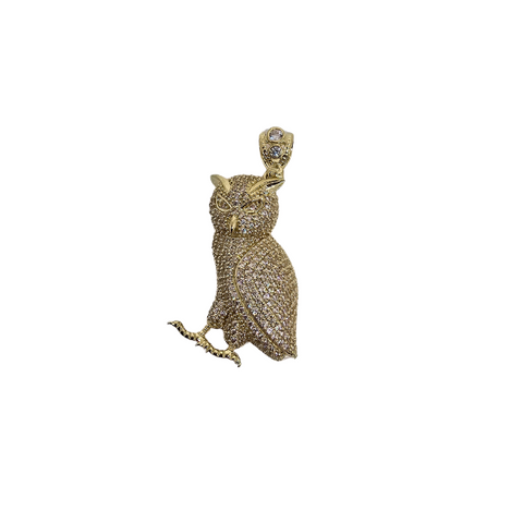 10K Pendentif  en or jaune Hibou   CAL-56