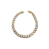 10k 6MM  Bracelet Courber 3 tons   MBS-1081