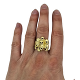 Bague tete de mort  en or 10k pour homme