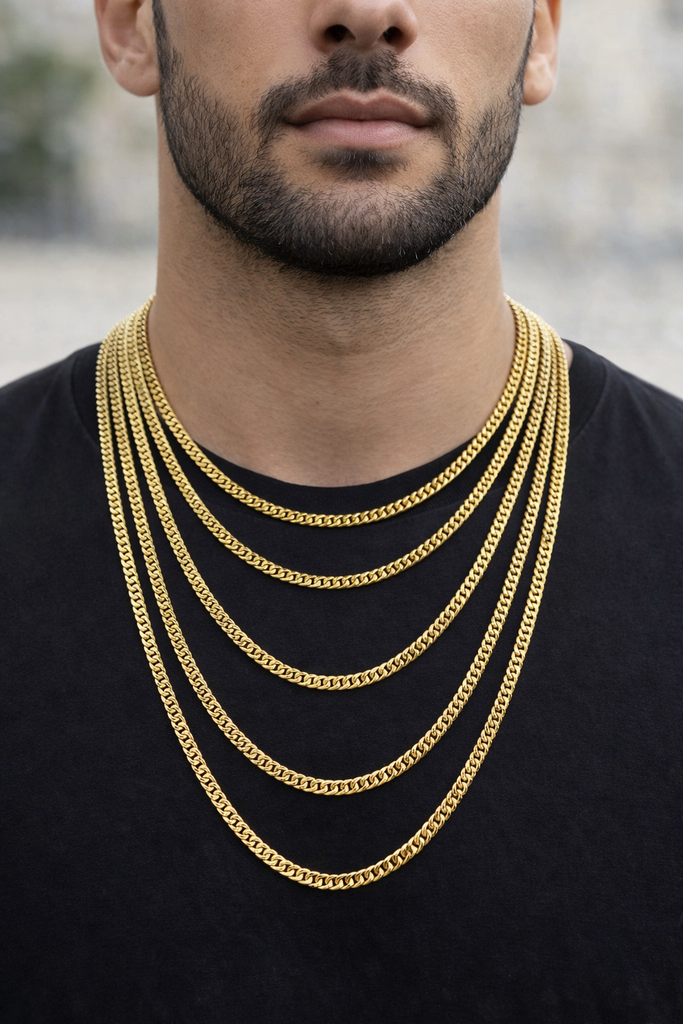 Chaîne Miami Cuban Link 4.5mm en or 10k Italien Maille Serrez Italien MGC-102