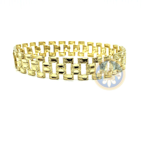 10K 12MM Bracelet Rolly MB-003 - OR QUEBEC 