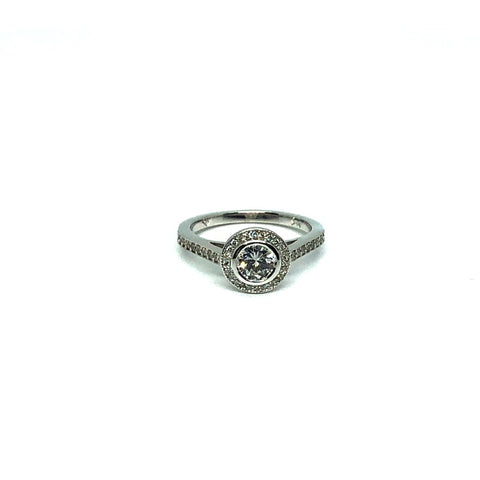 Engagement Ring White gold Diamonds , Bague Fiancailles Or Blanc