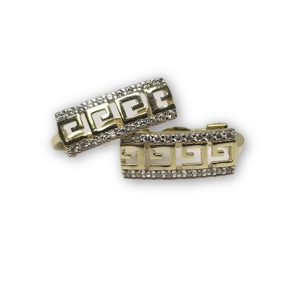 Boucle d'oreille Versace style rectangulaire en or 10K GE-346 - OR QUEBEC 