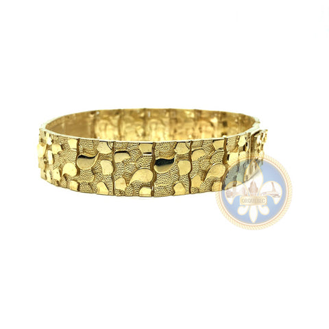 10K 14MM Bracelet Nugget ID MB-022 - OR QUEBEC