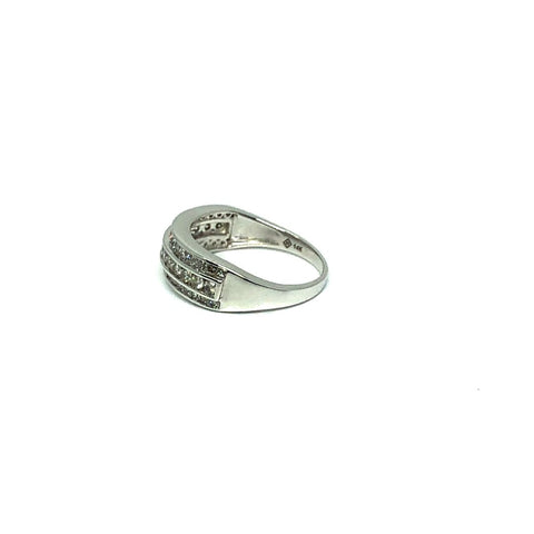 * Leah * Bague de fiancailles en or blanc 14K avec diamants 1.05CT - OR QUEBEC 