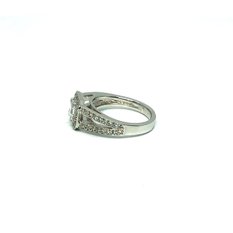 * Alexa * Bague de fiancailles en or blanc 14K avec GI SI 1 E DiamondS 0.72CT + Centre Stone 0.30CT - OR QUEBEC 