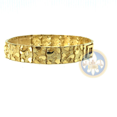 Bracelet en or 10K 11MM Nugget ID MB-021 - OR QUEBEC