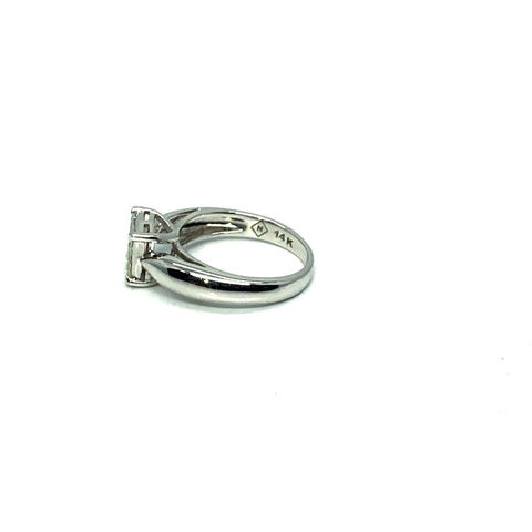 * Paisley * Bague de fiancailles en or blanc 14K avec diamants SI 1.00CT - OR QUEBEC 