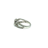 * Penelope * Bague de fiançailles en or blanc 14K  avec diamants VS1 G 0.51CT + VS1 G 0.52CT - OR QUEBEC 
