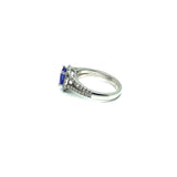 * Ariana * Bague Marriage Femme en or blanc 14K avec tanzanite 0.98CT Diamants 0.65CT - OR QUEBEC 