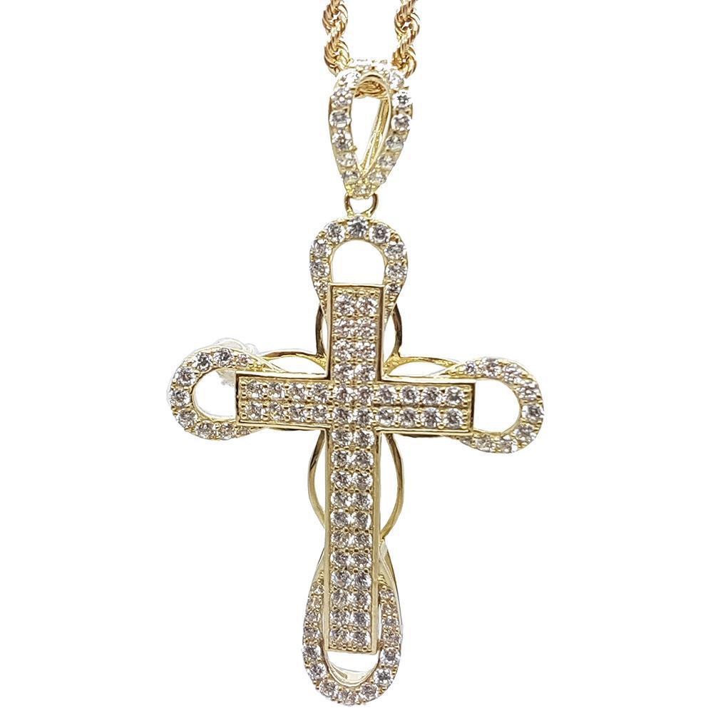 Torsade 2.5MM 10K Avec Croix en OR 10K MNG-127 - OR QUEBEC 