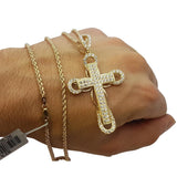 Torsade 2.5MM 10K Avec Croix en OR 10K MNG-127 - OR QUEBEC 