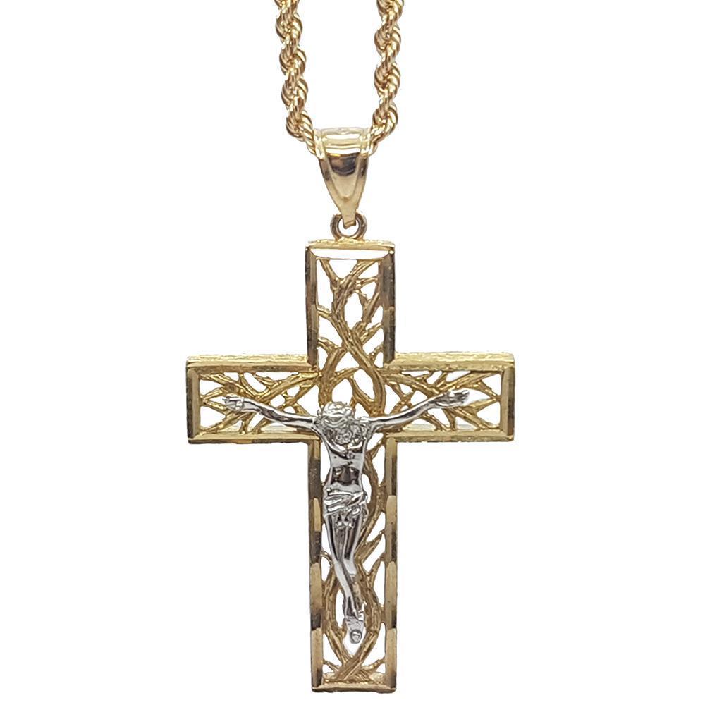 Torsade 2.5MM 10K Avec Croix en OR 10K MNG-125 - OR QUEBEC 
