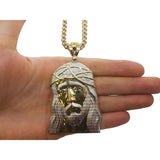 Chaine Franco 10K Jesus Pendentif  En Or MNG-101 - OR QUEBEC 