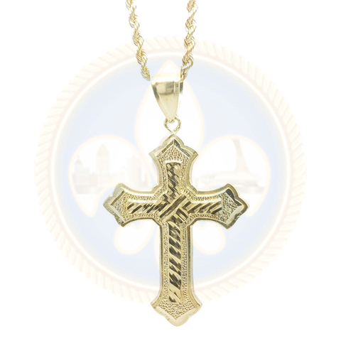 Torsade chain 2.5MM Avec Croix NSA-004 - OR QUEBEC 