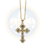 Torsade chain 2.5MM Avec Croix NSA-008 - OR QUEBEC 