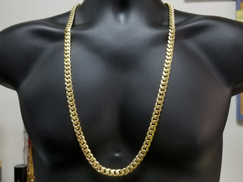 Miami Cuban Link 9mm en or jaune 10 karat MGC-106