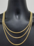 Chaine Miami Cuban Link en or 10k  4mm Maille Serrez Class Italien Special MGC-101