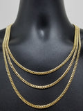 Chaine Miami Cuban Link en or 10k  4mm Maille Serrez Class Italien Special MGC-101